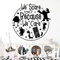 Wandtattoo, Motiv We Scare Because We Care - Monsters Inc, Pixar Disney inspiriert, Schwarz