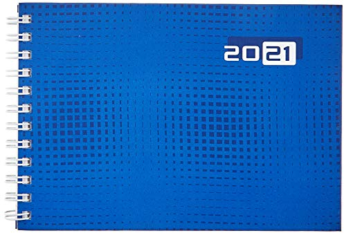 rido/idé 7017107021 Taschenkalender Septimus, 2 Seite = 1 Woche, 152 x 102 mm, Grafik-Einband blau, Kalendarium 2021