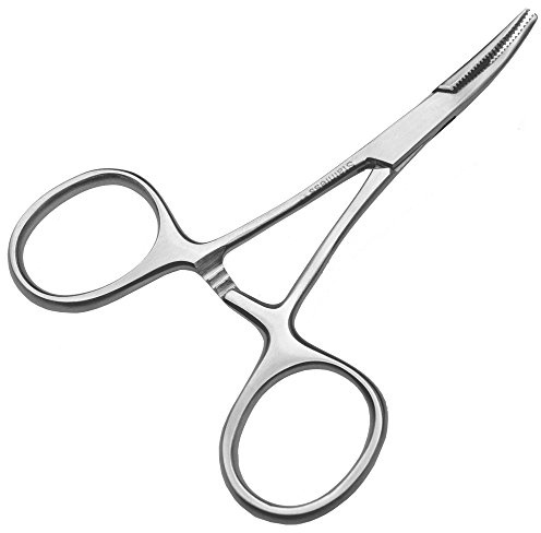 May Profi Angelzange 9,5 cm gebogen Edelstahl Hakenlöser Lösezange | Kompakte Hakenlösezange aus Edelstahl. Das handliche Tool für das schnelle und fischschonende Entfernen von Angelhaken.