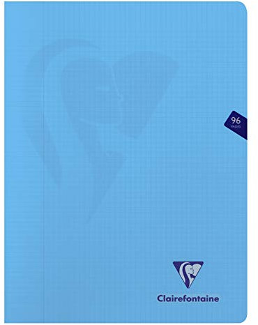 Clairefontaine 303368C - Packung mit 10 Heften Mimesys DIN A4+ 24x32 cm, 48 Blatt, kariert mit Rand, 90g, farbig sortiert, 1 Pack
