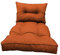 chilly pilley Loungekissen Rattansessel Auflagen Rattanpolster Rattan Lounge Set Gesteppt Sitzkissen Kissen Rückenlehne mit Keder Loungekissen (Set: 1x Sitzkissen 80x60x10, Rückenlehne 60x40, Orange)