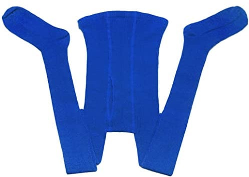 Weri Spezials Herrenstrumpfhose Baumwolle mit Eingriff Herren Strumpfhose in mehreren tollen Muster und Farben (58-60, Royalblau Rippe)