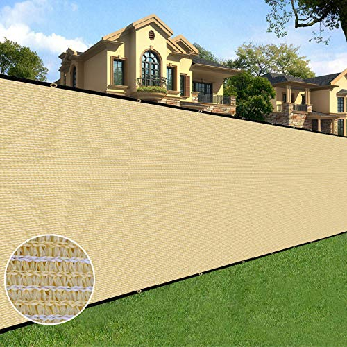 Sunnyglade Sichtschutznetz, Robustes Schattierungsnetz für Wand, Garten, Hof, Terrasse, 1,2 x 15,2 m, Sandfarben
