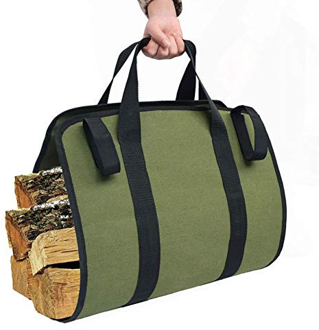 Leinwand-Log-Tragetasche, Brennholz Log Tragetasche Canvas Holz Tote Halter für Kamine Camping Holzöfen Strände für Kamin Toolkit