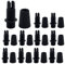 SRunDe 20pcs M10 connettori fermacavo a sospensione in plastica nera fermacavo in plastica fermacavo con filettatura Morsetti regolabili Clip per cavi Illuminazione a soffitto