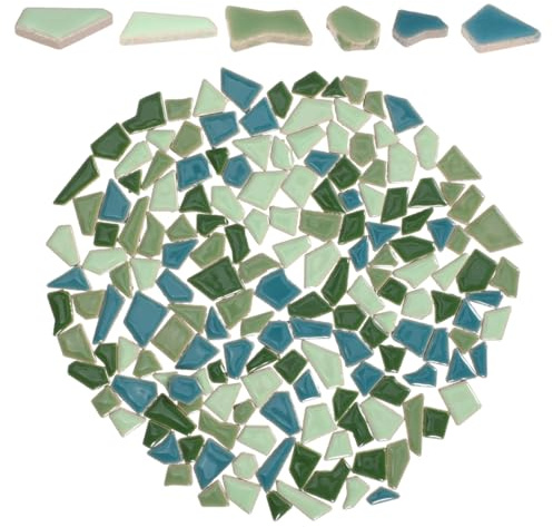 Bruchfliesen 200G Gebrochen Keramik Fliesen Keramik Chips en Glasierte en für DIY Stein Wohnkultur (Green0 Mosaiksteine Mosaiksteine Zum Basteln Beige 1