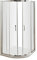 nuie AQU9H3 Pacific Modern Bathroom Easyfit Quadrant Shower Enclosure with Sliding Doors, 6mm Toughened Safety Glass and Round D-Handle, 900mm, Polished Chrome