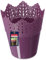 KADAX Pot de Fleurs en Dentelle en Plastique 9 Couleurs, Motif Dentelle, Protection pour Pot de Fleurs, pour Bureau, Pot, Jardin, Pot de Fleurs, Pot de Fleurs, (diamètre 12 cm Bas Violet)
