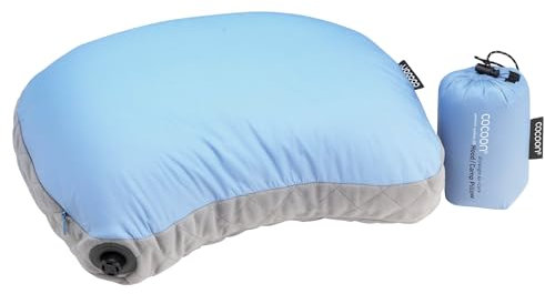 cocoon Air Core Hood/Camp Pillow, Light-Blue/Grey