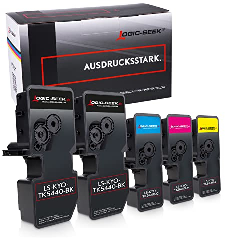 Logic-Seek 5 Toner kompatibel mit Kyocera TK-5440 für ECOSYS MA2100 PA2100 MA2100cfx MA2100cwfx PA2100cwx PA2100cx (2*Black,Magenta,Cyan,Yellow)
