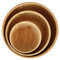 pandoo Bambus Schüsseln | Obstschale, Bambus Schüssel, Schüssel Set, Salatschüssel Bambus Geschirr | Obstkorb, Holzschale, Bowl Deko Schalen | 3er Set (Ø 14/20/25 cm)