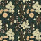 Fiula Papier peint auto-adhésif Fleurs 41CMx3M Coloré Mat Film adhésif Beige Vert Floral Papier peint mural Vinyle Imperméable à l'eau pour salon Chambre Armoire Tiroir Meuble
