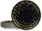 EVYIENEN 50 piatti di carta nero e oro, 17,8 cm, piatti da dessert usa e getta, piatti di carta per compleanni, feste, per picnic, feste di laurea