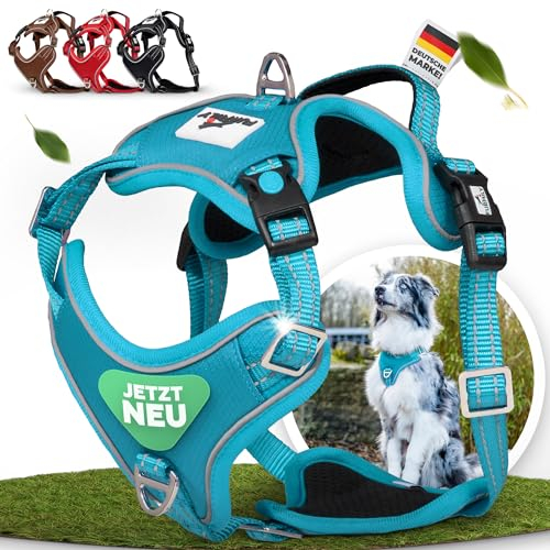Hundegeschirr für alle Hunde Größen - Reflektierendes Sicherheitsgeschirr Hund - Bequemes Anti Zug Hundegeschirr - Atmungsaktives Geschirr Hund verstellbar - Brustgeschirr Hund waschbar