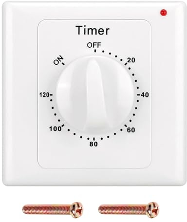 Interruttore Temporizzatore Meccanico,Interruttore della luce da 120 Minuti,Controllo Conto Alla Rovescia Del Timer Meccanico,Conto alla Rovescia Elettrico Presa di Controllo Interruttore timer