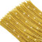 TOAOB Pfeifenreiniger zum Basteln Glitzer 100 Stück Gold Chenilledraht Biegeplüsch 30cm Lang und 6mm Breit für Basteln und Dekorieren