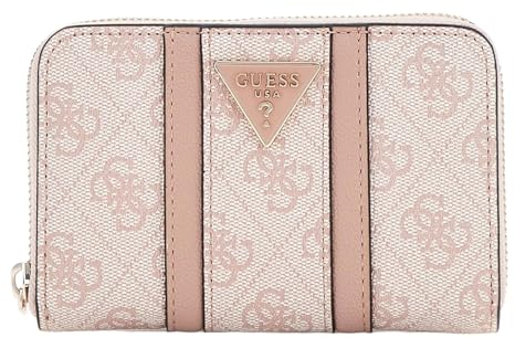 GUESS Noreen SLG Zip Around Wallet M Dusty Rose Logo