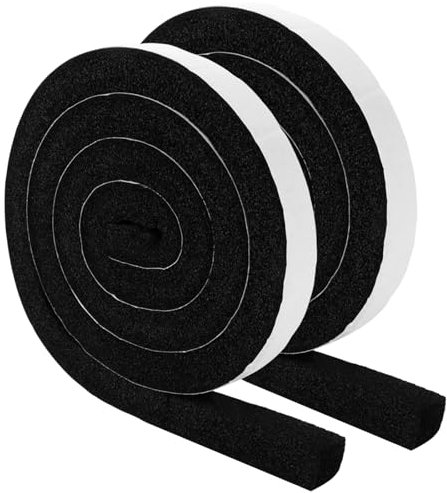 MUXHEL 2er-Set 2m Moosgummi Selbstklebend, 25mm(B) x25mm(D), dichtband fenster, moosgummi dichtung, Dichtungsband Selbstklebend, Schaumstoff Klebeband für Fenster, Schaumstoffstreifen