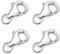 4 Stück Kettenverschluss Silber 925,Verschlüsse für Armbänder,Armband Verschlüsse,Schmuck Verschlüsse,925 Sterling Silber,mit 3.5mm Biegeringe,für Schmuck, DIY, Dekoration,9 * 5mm (Silber)