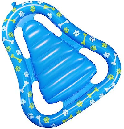 BESPORTBLE Materassino Gonfiabile Per Piscina Per Cani 125x97 Cm Letto Galleggiante Per Animali Domestici Materassino Gonfiabile Per Cani E Gatti