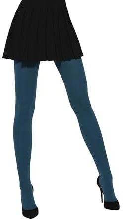 MYCHICLEGS - Collant femmes microfibre opaque 60 denier - Bleu mer (Baltico) - M