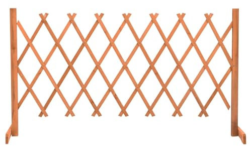 Xichuzi Garten-Rankzaun, Rankgitter, Rankhilfen Für Kletterpflanzen, Spalier, Sichtschutz, Spaliere Und Rankhilfen, Orange 150x80 cm Massivholz Tanne