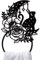 MAYJOYDIY Anneau Porte Serviettes Murale de Chat Lune Porte Serviette en Métal de Fleur de Rose Porte Serviette Salle de Bain pour Cuisine Porte Serviettes Décoration