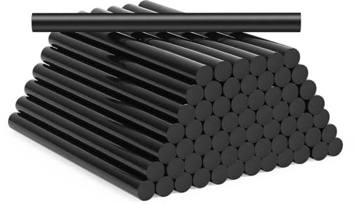 64 Pz Stick Colla a Caldo 11mm x 150mm, Bastoncini per Pistole a Colla, Stick di Colla a Caldo nera ad Asciugatura Rapida, Bastoncini di Colla per Pistola, Fai da Te, Riparazione, Fissaggio
