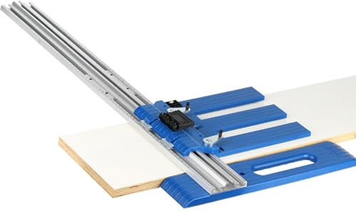 Sanfoelek Ccular Saw Guide Woodworking Cutting Guide Rail Aluminum Alloy Engineering Plastic Multifunctional Ccular Saw Guide Track 0-65cm Adjustable Cutting Range Cutter Guide Saw Track