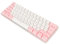 ZASCHMOY Mini Clavier, Clavier de Jeu 60% Petit Clavier de Jeu Filaire, Clavier de Jeu RVB 61 Touches, Technique Mécanique Imitée, Compact pour Joueur Dactylographe (Rose Blanc)