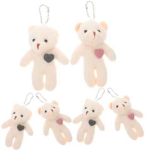 YARNOW 6Stücke Plüschbär Schlüsselanhänger Teiliges Niedliche Rucksack Anhänger Aus Hochwertigem Accessoire Für Taschen Und Schlüssel Lebendige Farben Und Exquisites
