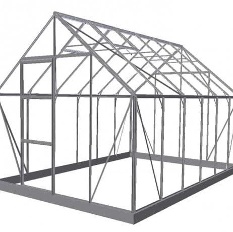 Atoutloisir.com Halls Serre de Jardin Universal en Verre trempé avec Base de 9.9m², Couleur Aluminium