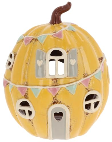 Shudehill Giftware Village Pottery Ceramic Fantasy Houses - Pumpkin, Squash, Toadstool & More! (Pumpkin House)