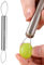 Duroecsain Coupe-raisins - En acier inoxydable - Éplucheur de raisins verts - Outil d'épluchage à double tête - Ustensile de cuisine portable pour dénoyauter cerises, baies, ménage, voyage quotidien