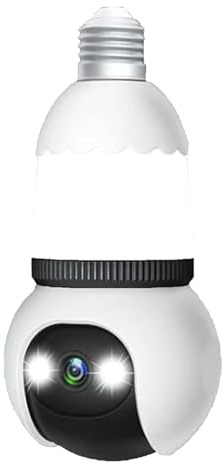 Livelyto Bulb Camera, 4MP Light Bulb Security Camera 5G&2.4GHz Wireless Outdoor Indoor Camera with Night Vision, Smart Porch Lights with Cameras As Easy to Install As Changing Light Bulbs (1)