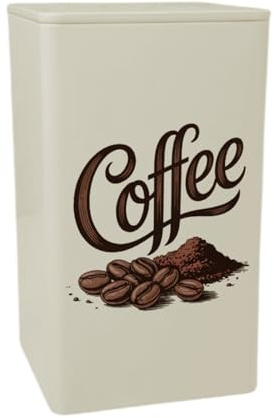 speecheese Dose 900ml Coffee VorratsDose 900ml für Kaffee im Vintage-Stil | MetallDose 900ml 900ml für Kaffeeliebhaber