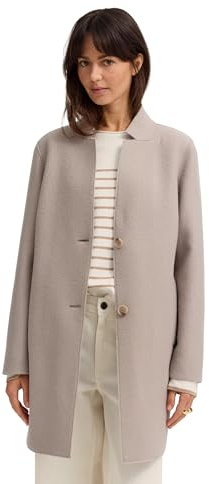 bugatti Damen Wollmantel 161200-17030 Regular Fit aus reiner italienischer Wolle