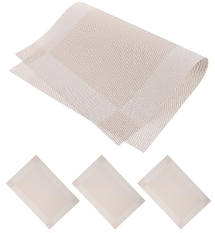 Healeved 4pcs Woven Placemats for Nail Art Craft Organizer Pad Manicure Station Table Protector Mat Nail Polish Protection Mat for Desk for Beauty Salon DIY Practice