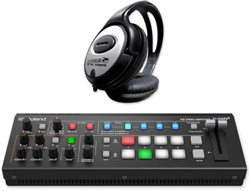 Roland V-1HD+ A/V Video Switcher HD Plus mit keepdrum Kopfhörer