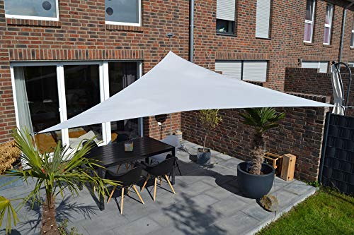 Peddy Shield Dreiecksegel, 360 x 360 cm, Silbergrau, Polyester, inklusive Befestigung, Grau