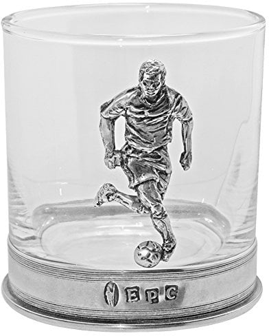 English Pewter Company Whisky Glass Tumbler with Football Badge [TUM04]