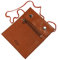 GoBago BRANCO sehr flacher Leder Brustbeutel Brusttasche Umhängebeutel Geldbeutel Security Wallet in verschiedenen Farben verfügbar (braun)