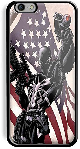 agent venom avengers american flag for iPhone 6/6s Black case