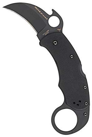 Spyderco 2160199 C170GBBKP Kara hawk G-10 Folder Blade Knife, Black, 2.35