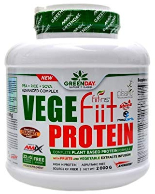 Amix GreenDay Vegefiit Protein - Proteina Vegetal 2 kg Sabor Crema de Cacahuete