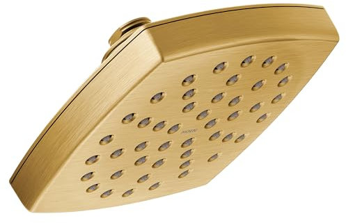 Moen S6365BG Collection - Soffione doccia a pioggia, con tecnologia ad immersione, 15 cm, colore: Oro spazzolato