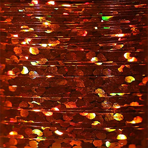 VEEVUS Holografisches Lametta, Orange, Medium