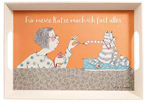 Goebel Für meine Katze - Tablett Dr. Barbara Freundlieb Barbara Freundlieb Bunt Bambusfaser 27000491