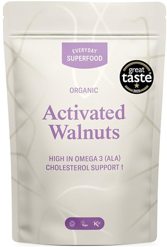 Everyday Superfood Organic Activated Walnuts | Raw Vegan Walnut Pieces | Activated Walnuts - Soaked & Slow-Dried to Lift Bitterness | 100% Raw Organic, No Additives | Baking & Salad Snack
