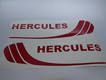 myrockshirt HerculesAufkleber Schriftzug + Schweif ca.20cm Mofa Moped Roller Aufkleber,Sticker,Decal,Autoaufkleber,UV&Waschanlagenfest,Profi-Qualität